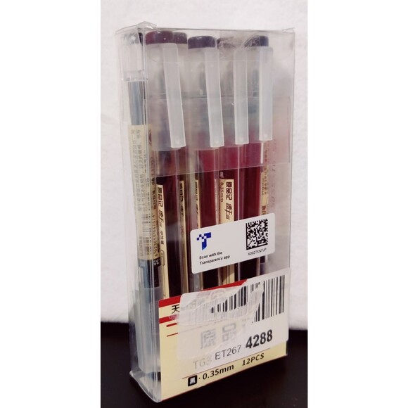 9pk 0.35 mm Black Gel Ink Artist Pens, Extra-Fine Ballpoint Pens Japanese NEW - Picture 9 of 14